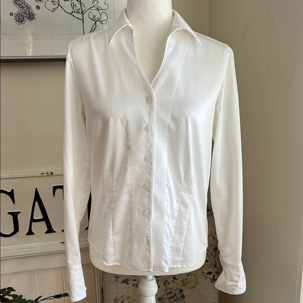 Coldwater Creek Cotton blend Button Front Top